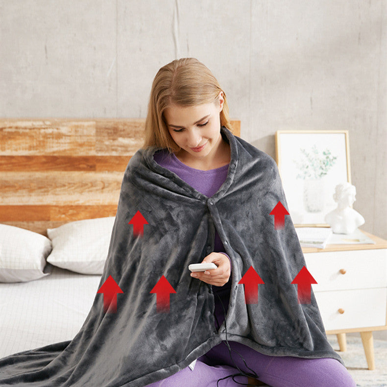 Plaid chauffant USB debout, fermeture zippée